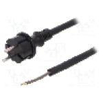 Cablu alimentare AC, 4.5m, 2 fire, culoare negru, cabluri, CEE 7/17 (C) mufa, PLASTROL - W-97205