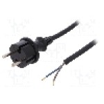Cablu alimentare AC, 4.5m, 2 fire, culoare negru, cabluri, CEE 7/17 (C) mufa, PLASTROL - W-97235
