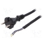 Cablu alimentare AC, 4.5m, 2 fire, culoare negru, cabluri, CEE 7/17 (C) mufa, PLASTROL - W-97258