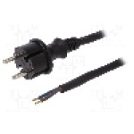 Cablu alimentare AC, 4.5m, 2 fire, culoare negru, cabluri, CEE 7/17 (C) mufa, PLASTROL - W-97263