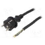 Cablu alimentare AC, 4.5m, 3 fire, culoare negru, cabluri, CEE 7/7 (E/F) mufa, SCHUKO mufa, PLASTROL - W-97210