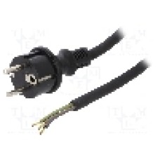 Cablu alimentare AC, 4.5m, 3 fire, culoare negru, cabluri, CEE 7/7 (E/F) mufa, SCHUKO mufa, PLASTROL - W-97215