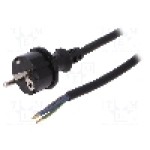 Cablu alimentare AC, 4.5m, 3 fire, culoare negru, cabluri, CEE 7/7 (E/F) mufa, SCHUKO mufa, PLASTROL - W-97273