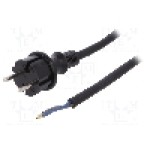 Cablu alimentare AC, 4m, 2 fire, culoare negru, cabluri, CEE 7/17 (C) mufa, PLASTROL - W-97199