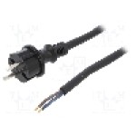 Cablu alimentare AC, 4m, 2 fire, culoare negru, cabluri, CEE 7/17 (C) mufa, PLASTROL - W-97204