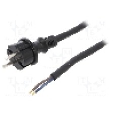 Cablu alimentare AC, 4m, 2 fire, culoare negru, cabluri, CEE 7/17 (C) mufa, PLASTROL - W-97204