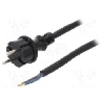 Cablu alimentare AC, 4m, 2 fire, culoare negru, cabluri, CEE 7/17 (C) mufa, PLASTROL - W-97262