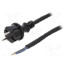 Cablu alimentare AC, 4m, 2 fire, culoare negru, cabluri, CEE 7/17 (C) mufa, PLASTROL - W-97262