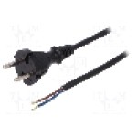 Cablu alimentare AC, 4m, 2 fire, culoare negru, cabluri, CEE 7/17 (C) mufa, PLASTROL - W-98342