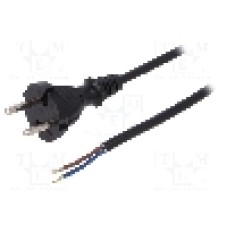 Cablu alimentare AC, 4m, 2 fire, culoare negru, cabluri, CEE 7/17 (C) mufa, PLASTROL - W-98342