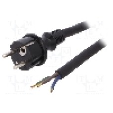 Cablu alimentare AC, 4m, 3 fire, culoare negru, cabluri, CEE 7/7 (E/F) mufa, SCHUKO mufa, PLASTROL - W-97219