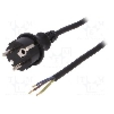 Cablu alimentare AC, 4m, 3 fire, culoare negru, cabluri, CEE 7/7 (E/F) mufa, SCHUKO mufa, PLASTROL - W-97267