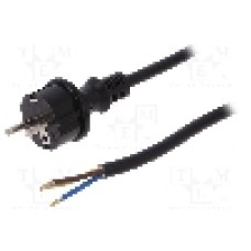 Cablu alimentare AC, 4m, 3 fire, culoare negru, cabluri, CEE 7/7 (E/F) mufa, SCHUKO mufa, PLASTROL - W-98395