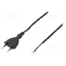 Cablu alimentare AC, 5m, 2 fire, culoare negru, cabluri, CEE 7/16 (C) mufa, PLASTROL - W-97142
