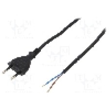 Cablu alimentare AC, 5m, 2 fire, culoare negru, cabluri, CEE 7/16 (C) mufa, PLASTROL - W-97150