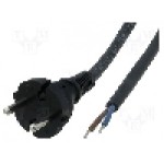 Cablu alimentare AC, 5m, 2 fire, culoare negru, cabluri, CEE 7/17 (C) mufa, JONEX - S8RR-2/15/5BK