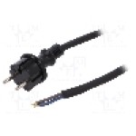 Cablu alimentare AC, 5m, 2 fire, culoare negru, cabluri, CEE 7/17 (C) mufa, PLASTROL - W-97264