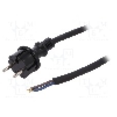 Cablu alimentare AC, 5m, 2 fire, culoare negru, cabluri, CEE 7/17 (C) mufa, PLASTROL - W-97264