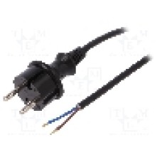 Cablu alimentare AC, 5m, 2 fire, culoare negru, cabluri, CEE 7/17 (C) mufa, PLASTROL - W-98354