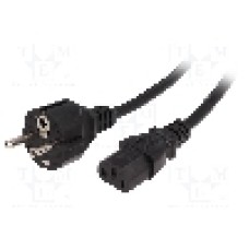 Cablu alimentare AC, 5m, 3 fire, culoare negru, CEE 7/7 (E/F) mufa, IEC C13 mama, LIAN DUNG - 