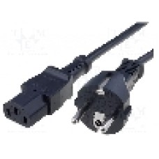 Cablu alimentare AC, 5m, 3 fire, culoare negru, CEE 7/7 (E/F) mufa, IEC C13 mama, SCHURTER - 6052.0026