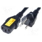 Cablu alimentare AC, 5m, 3 fire, culoare negru, IEC C13 mama, NEMA 5-15 (B) mufa, SCHURTER - 6051.2151