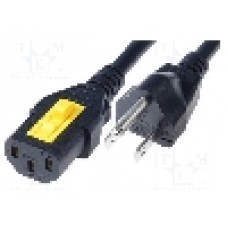 Cablu alimentare AC, 5m, 3 fire, culoare negru, IEC C13 mama, NEMA 5-15 (B) mufa, SCHURTER - 6051.2151