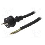 Cablu alimentare AC, 5m, 3 fire, culoare negru, cabluri, CEE 7/7 (E/F) mufa, SCHUKO mufa, PLASTROL - W-97221