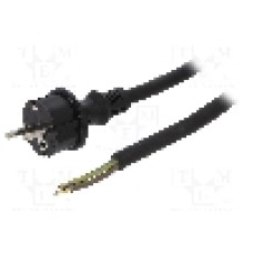 Cablu alimentare AC, 5m, 3 fire, culoare negru, cabluri, CEE 7/7 (E/F) mufa, SCHUKO mufa, PLASTROL - W-97221