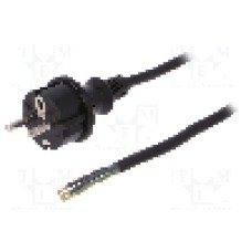 Cablu alimentare AC, 5m, 3 fire, culoare negru, cabluri, CEE 7/7 (E/F) mufa, SCHUKO mufa, PLASTROL - W-97269