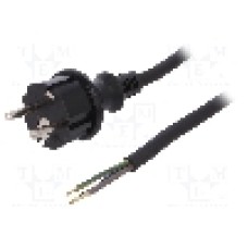 Cablu alimentare AC, 5m, 3 fire, culoare negru, cabluri, CEE 7/7 (E/F) mufa, SCHUKO mufa, PLASTROL - W-97274