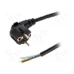 Cablu alimentare AC, 5m, 3 fire, culoare negru, cabluri, CEE 7/7 (E/F) ştecar in unghi, LIAN DUNG - 