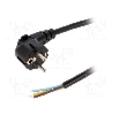 Cablu alimentare AC, 5m, 3 fire, culoare negru, cabluri, CEE 7/7 (E/F) ştecar in unghi, LIAN DUNG - 