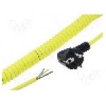 Cablu alimentare AC, {{Lungime cablu}}, 3 fire, culoare galben, cabluri, CEE 7/7 (E/F) ştecar in unghi, LAPP - 73220861