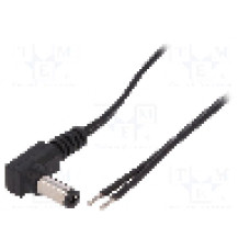 Cablu alimentare DC, cabluri, DC 5,5/2,1 mufa, negru, 0,23m, ESPE - KAB-0.25MWT2.1/L