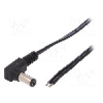 Cablu alimentare DC, cabluri, DC 5,5/2,1 mufa, negru, 1,46m, ESPE - KAB-1.5MWT2.1/L