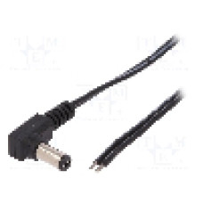 Cablu alimentare DC, cabluri, DC 5,5/2,1 mufa, negru, 1,46m, ESPE - KAB-1.5MWT2.1/L