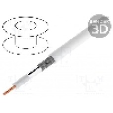 Cablu coaxial, BiTSAT 757, 1m, dublu ecranat, nu propaga flacara, 75Ω, BITNER, LF0500