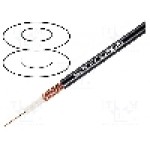 Cablu coaxial, RG59-flex, 1m, ecranat, 75Ω, TASKER, RG59FLEX BLACK Cablu coaxial, RG59-flex, 1m, ecranat, 75Ω, TASKER, RG59FLEX BLACK