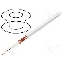 Cablu coaxial, RG59-flex, 1m, ecranat, 75Ω, TASKER, RG59, FLEX WHITE, T155991
