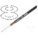 Cablu coaxial, RG59, 1m, ecranat, nu propaga flacara, 75Ω, TASKER, RG59FIRESTOP Cablu coaxial, RG59, 1m, ecranat, nu propaga flacara, 75Ω, TASKER, RG59FIRESTOP
