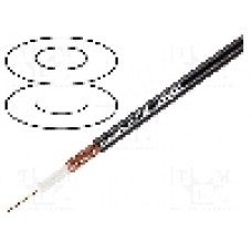 Cablu coaxial, RG59, 1m, ecranat, nu propaga flacara, 75Ω, TASKER, RG59FIRESTOP Cablu coaxial, RG59, 1m, ecranat, nu propaga flacara, 75Ω, TASKER, RG59FIRESTOP
