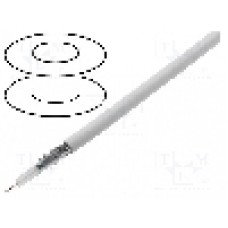 Cablu coaxial, RG59BU-F, 1m, dublu ecranat, 75Ω, TECHNOKABEL, YWDEK75-0.59/3.7 Cablu coaxial, RG59BU-F, 1m, dublu ecranat, 75Ω, TECHNOKABEL, YWDEK75-0.59/3.7