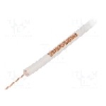 Cablu coaxial, RG6, 1m, dublu ecranat, 75Ω, TELESTE, COAX113 ULTRAHD Cablu coaxial, RG6, 1m, dublu ecranat, 75Ω, TELESTE, COAX113 ULTRAHD