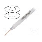 Cablu coaxial, RG6, 1m, dublu ecranat, 75Ω, TELESTE, S660WV Cablu coaxial, RG6, 1m, dublu ecranat, 75Ω, TELESTE, S660WV