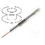 Cablu coaxial, RG6, 1m, triplu ecranat, 75Ω, TELESTE, COAX 113 TRI-SHIELD Cablu coaxial, RG6, 1m, triplu ecranat, 75Ω, TELESTE, COAX 113 TRI-SHIELD
