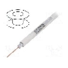 Cablu coaxial, RG6, 1m, triplu ecranat, 75Ω, TELESTE, S677WVT Cablu coaxial, RG6, 1m, triplu ecranat, 75Ω, TELESTE, S677WVT