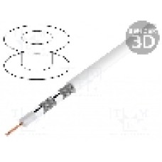 Cablu coaxial, 1m, cvadruplu ecranat, 75Ω, Goobay, 74022