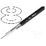 Cablu coaxial, 1m, dublu ecranat, emisie redusa de fum, fara halogen, 75Ω, TASKER,  Cablu coaxial, 1m, dublu ecranat, emisie redusa de fum, fara halogen, 75Ω, TASKER,
