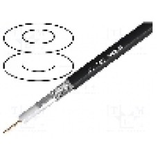 Cablu coaxial, 1m, dublu ecranat, emisie redusa de fum, fara halogen, 75Ω, TASKER,  Cablu coaxial, 1m, dublu ecranat, emisie redusa de fum, fara halogen, 75Ω, TASKER,